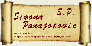 Simona Panajotović vizit kartica
